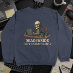 Dead Inside But Compiling Sweatshirt - Navy mockup
