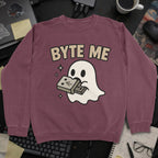 Byte Me Sweatshirt - Maroon mockup