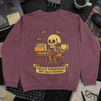 Hello Darkness My Old Friend Sweatshirt - Maroon mockup