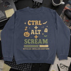 Ctrl Alt Scream Sweatshirt - Navy mockup