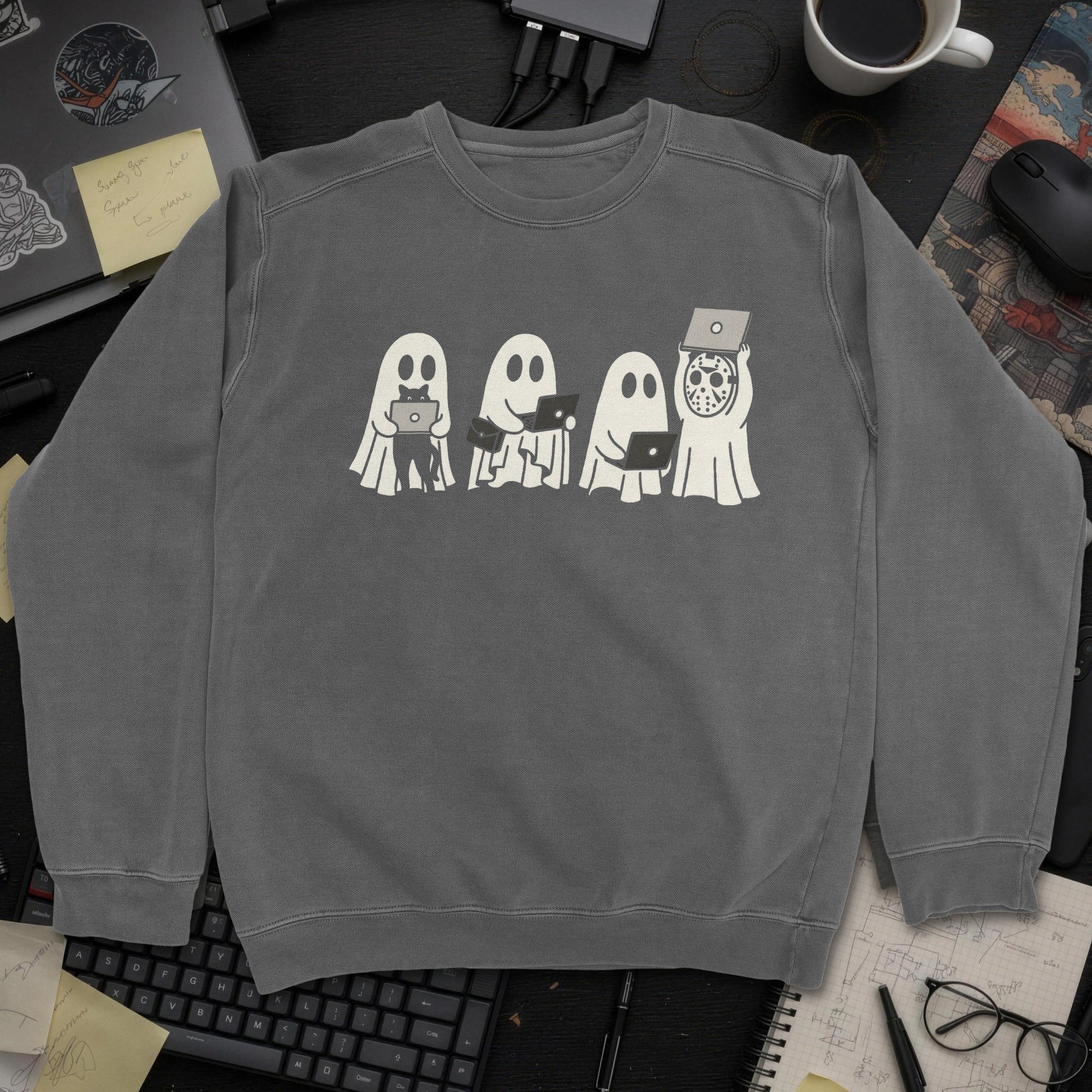 Ghost Team Sweatshirt - Dark Heather mockup