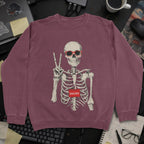 Skeleton Developer Sweatshirt - Maroon mockup