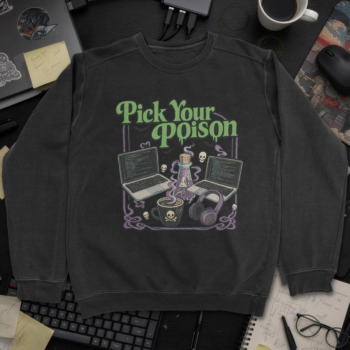 Pick Your Poison Sweatshirt - Black mockup