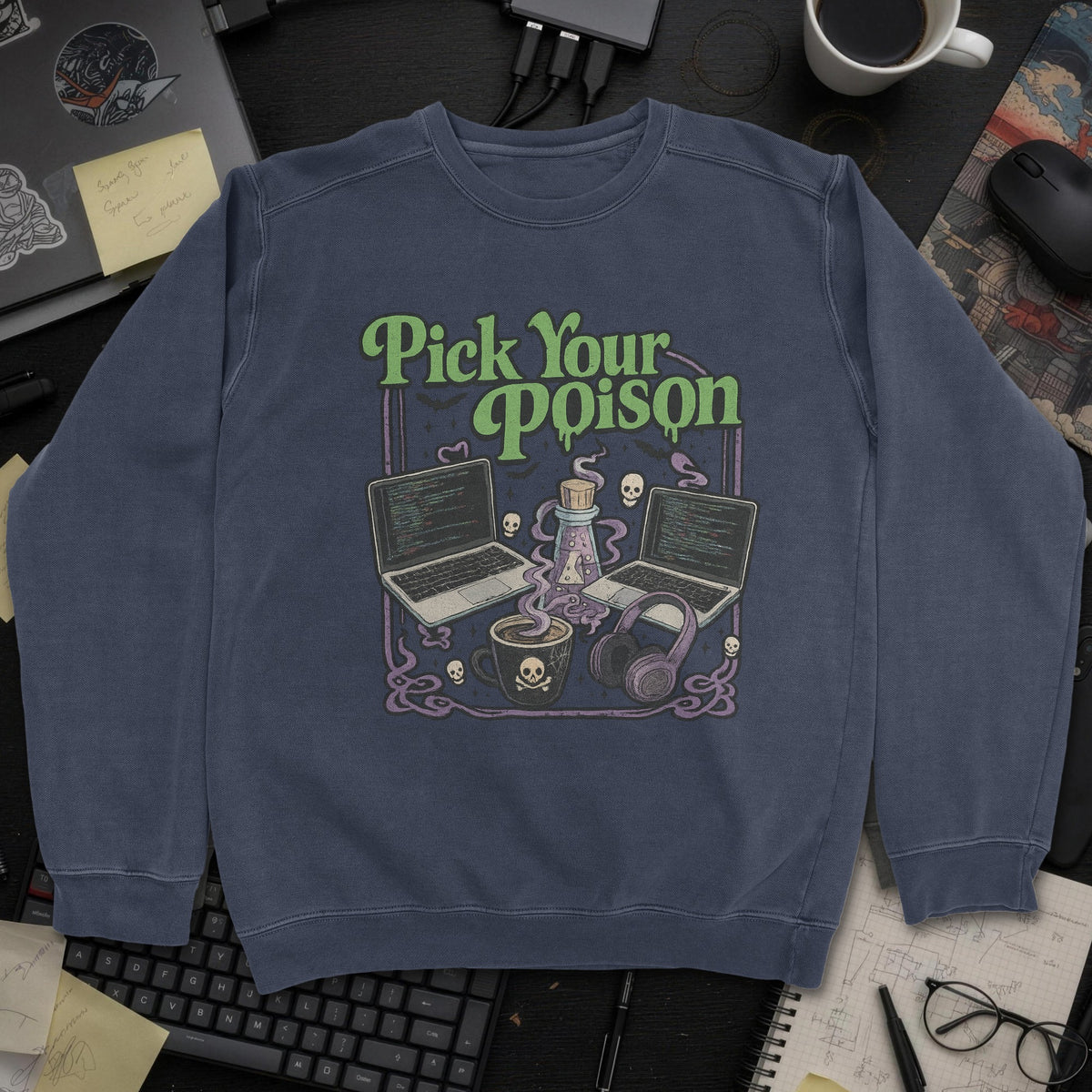 Pick Your Poison Sweatshirt - Navy mockup