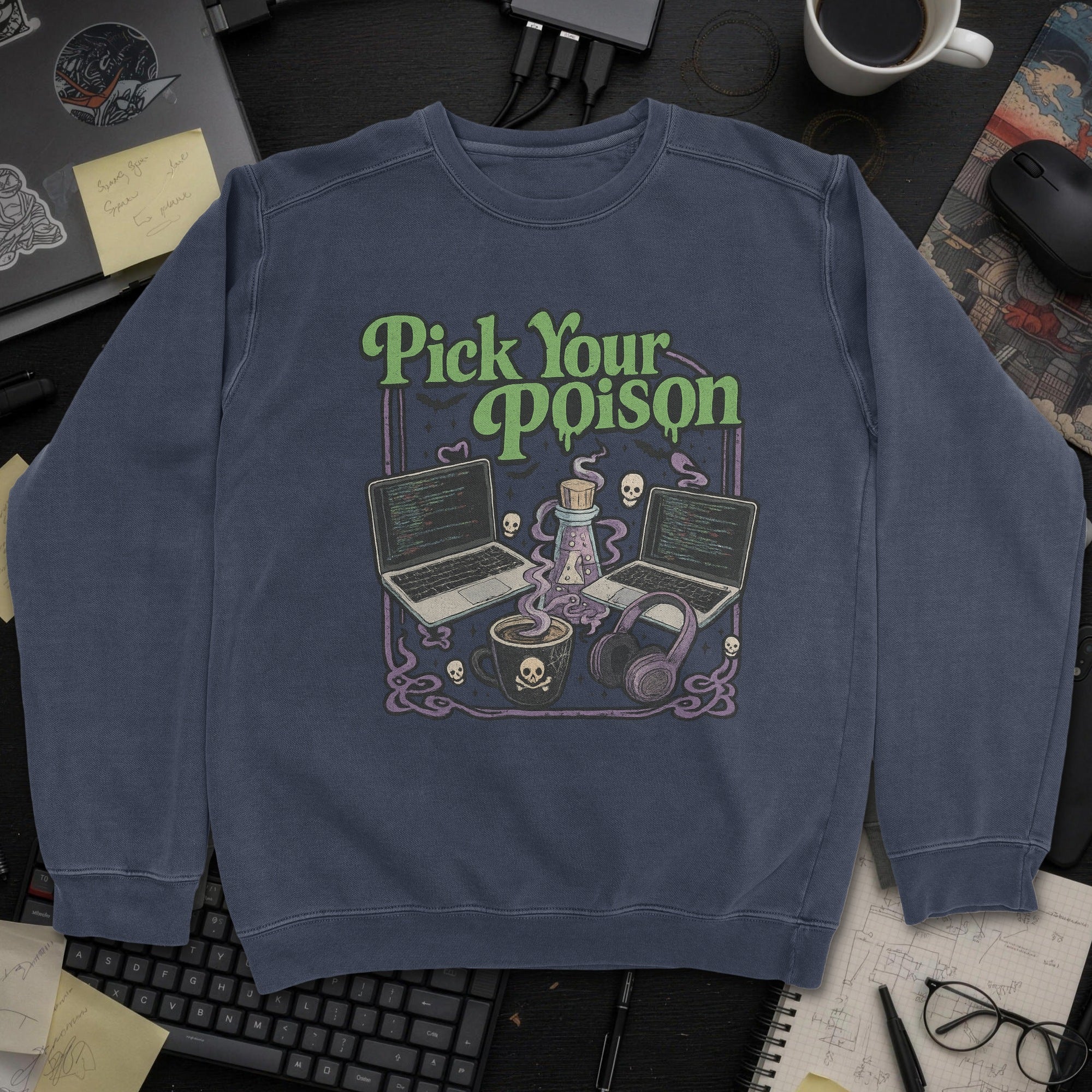 Pick Your Poison Sweatshirt - Navy mockup