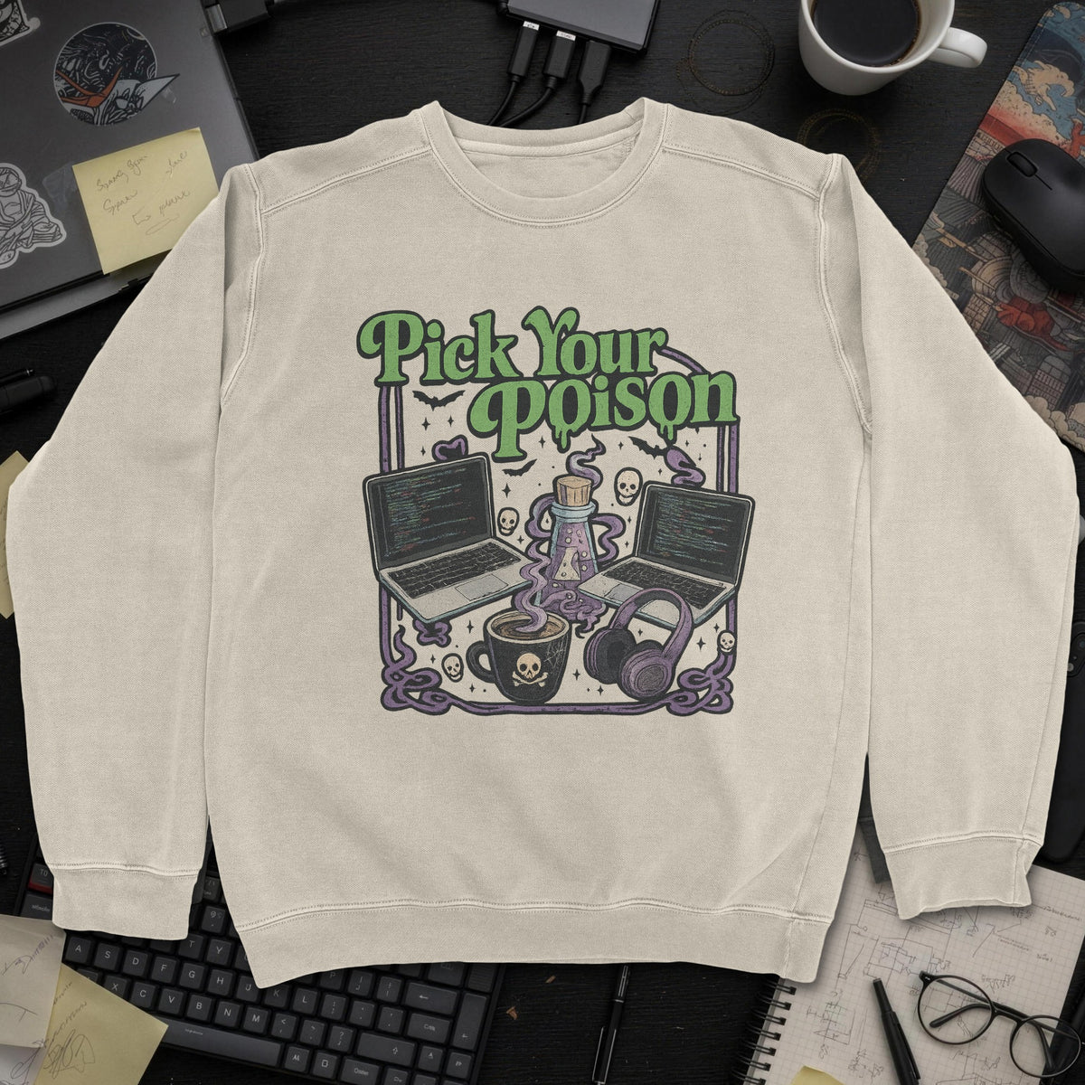 Pick Your Poison Sweatshirt - Sand mockup