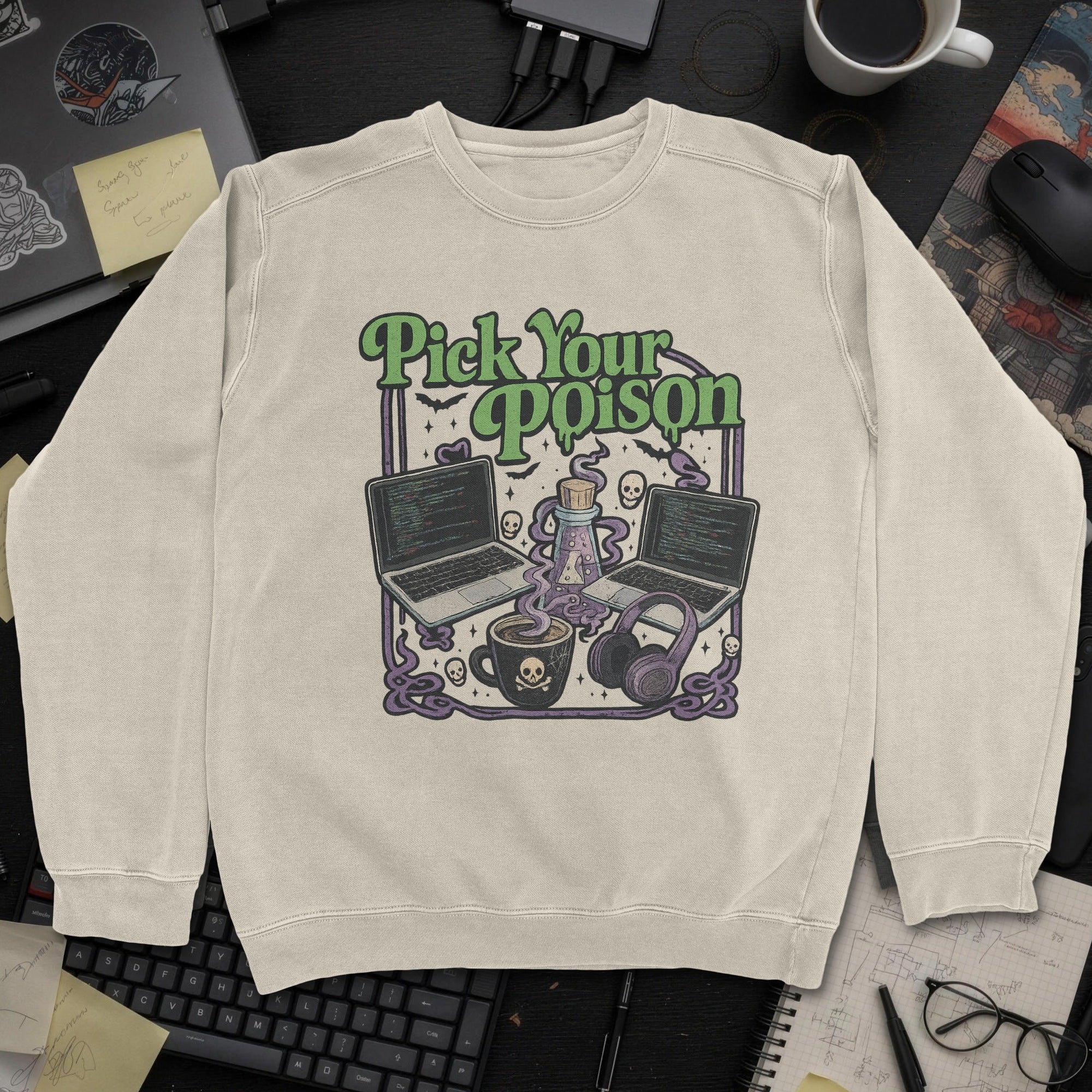 Pick Your Poison Sweatshirt - Sand mockup