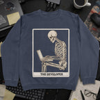 Working Skeleton Developer Sweatshirt - Navy mockup
