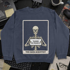Skeleton Data Scientist Sweatshirt - Navy mockup