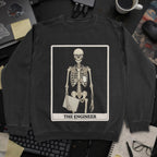 Skeleton Engineer Sweatshirt - Black mockup