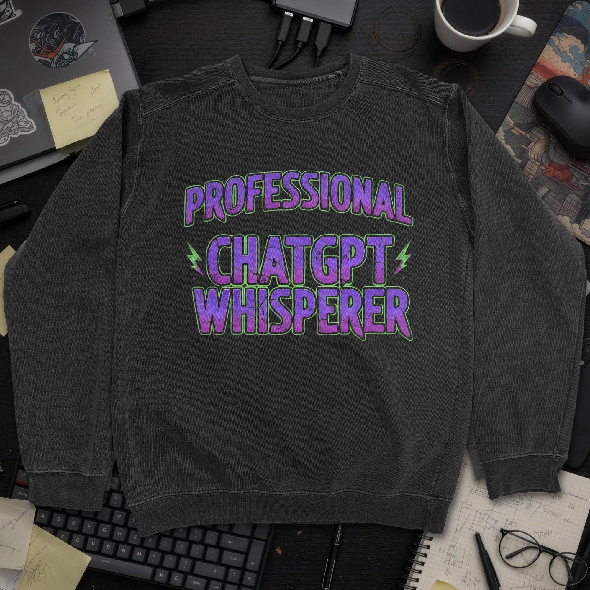 Professional Chatgpt Whisperer Sweatshirt - Black mockup