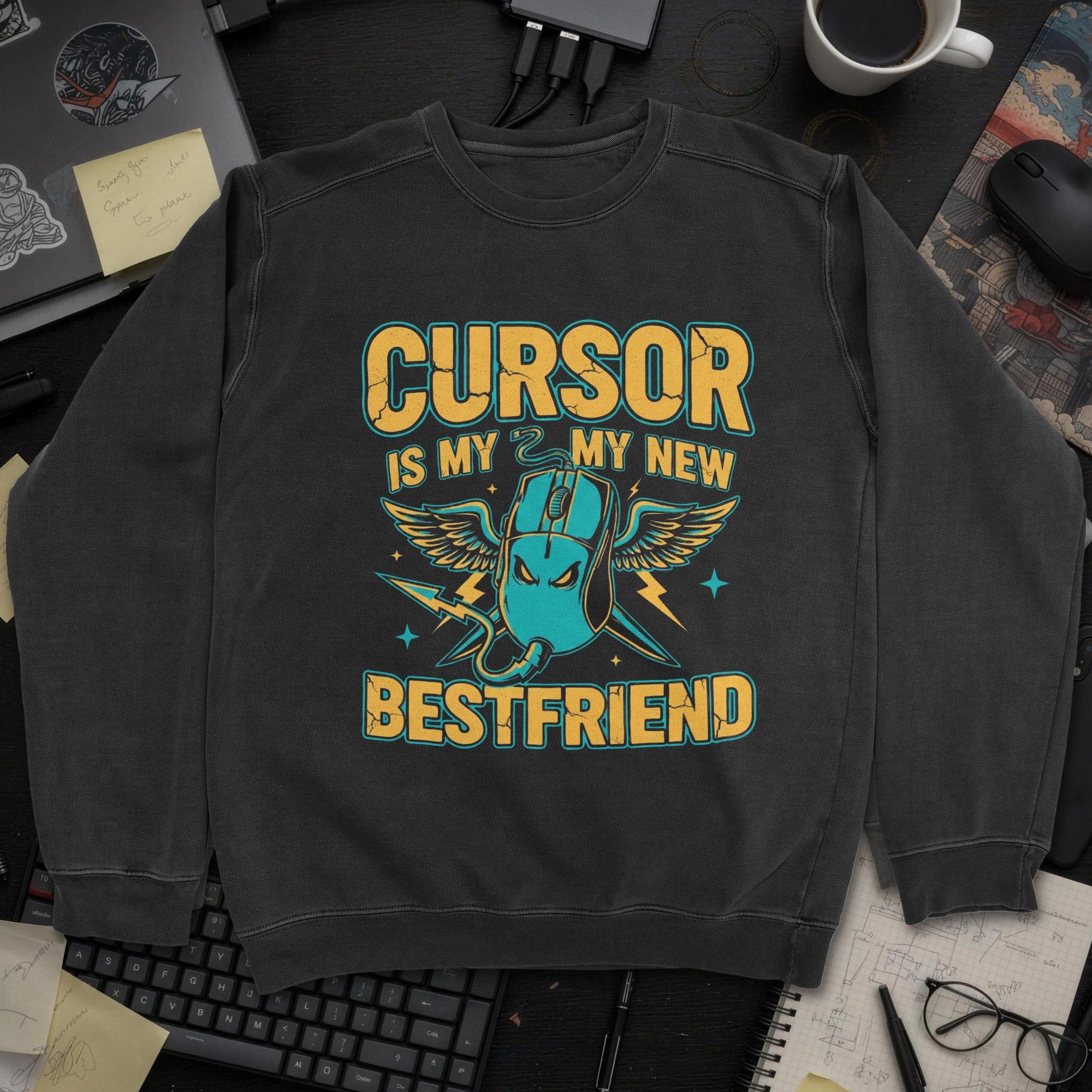 Cursor Is My New Bestfriend Sweatshirt - Black mockup