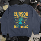 Cursor Is My New Bestfriend Sweatshirt - Navy mockup