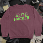 Elite Hacker Sweatshirt - Maroon mockup