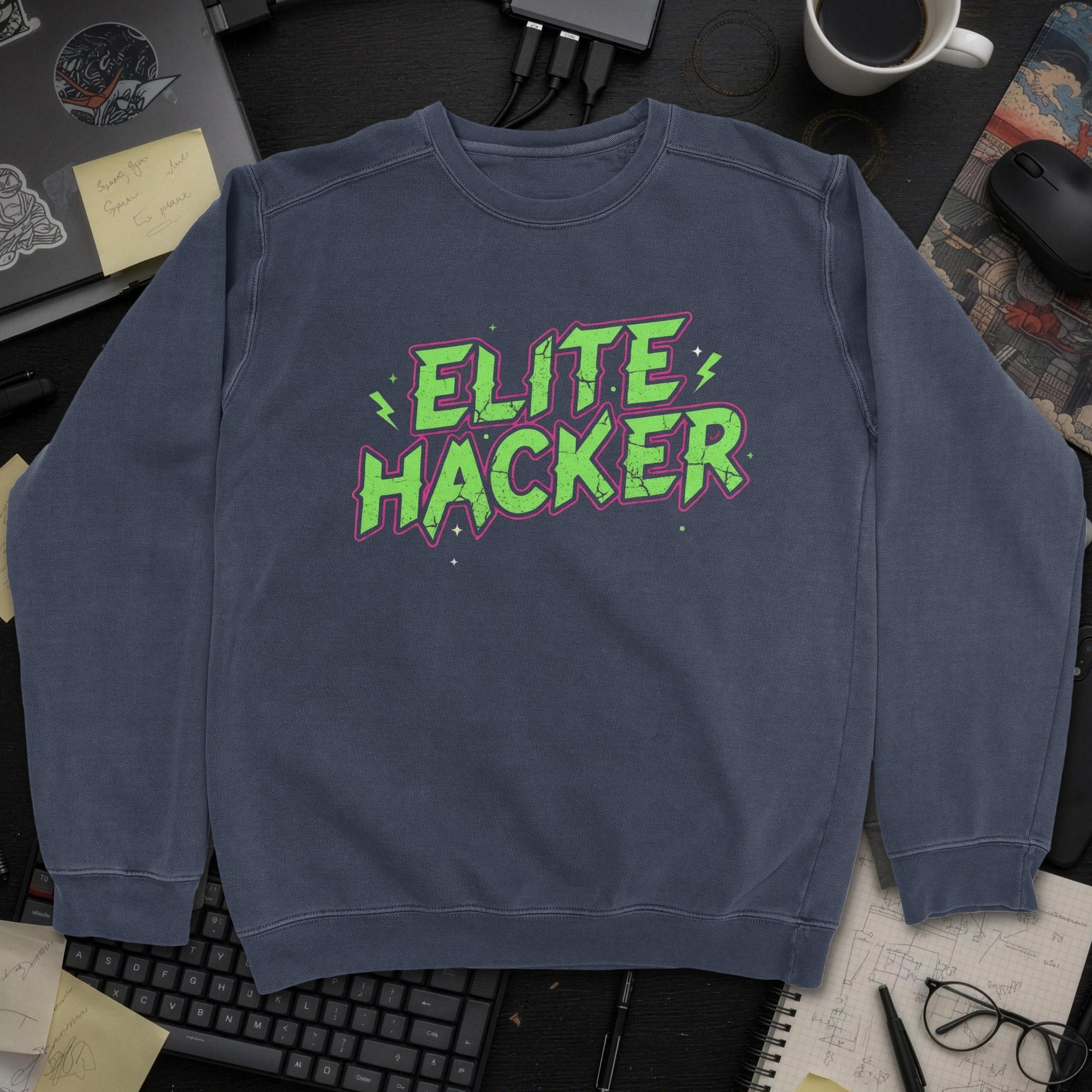 Elite Hacker Sweatshirt - Navy mockup