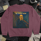 Me Right Now Scream Sweatshirt - Maroon mockup