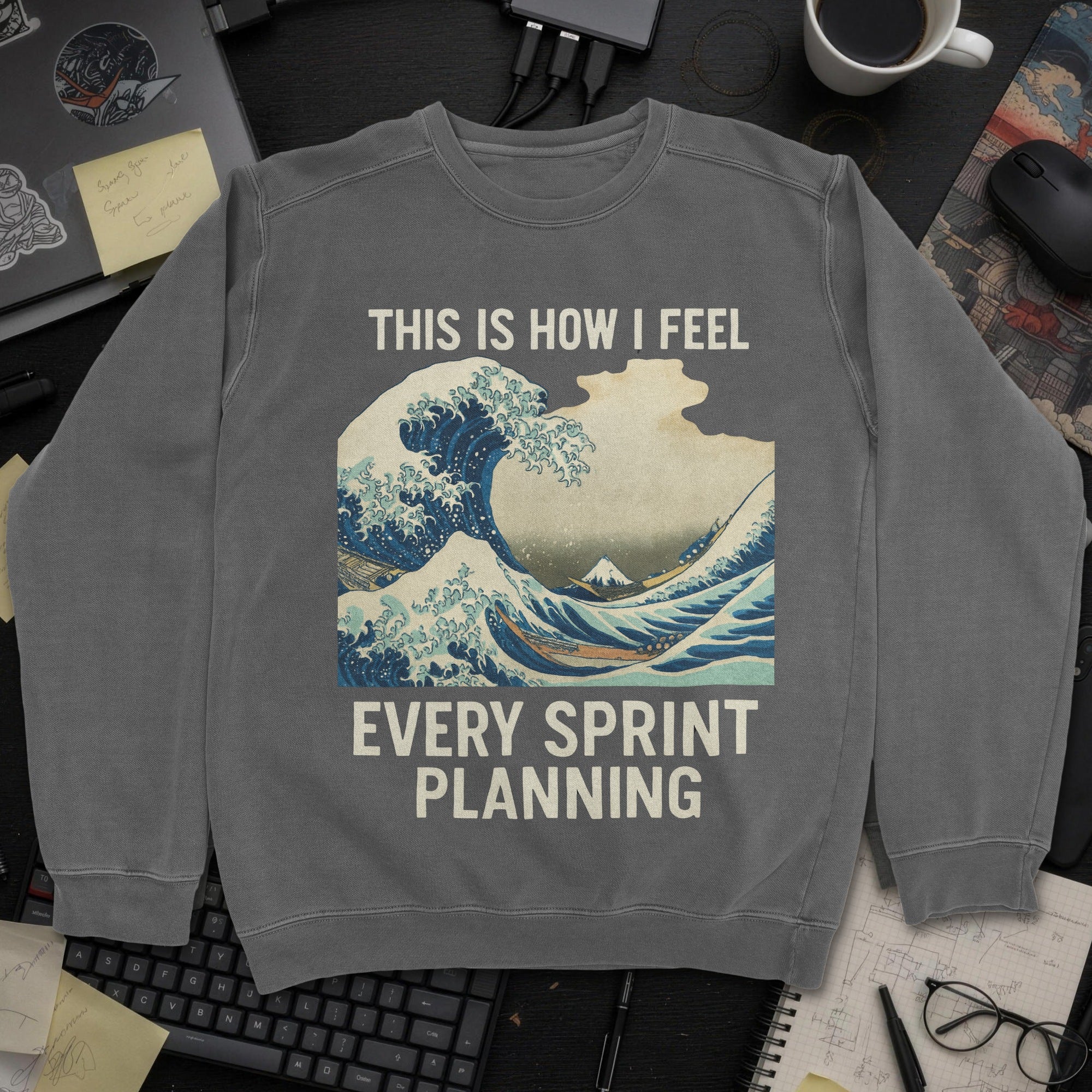 This Is How I Feel Every Sprint Planning Sweatshirt - Dark Heather mockup