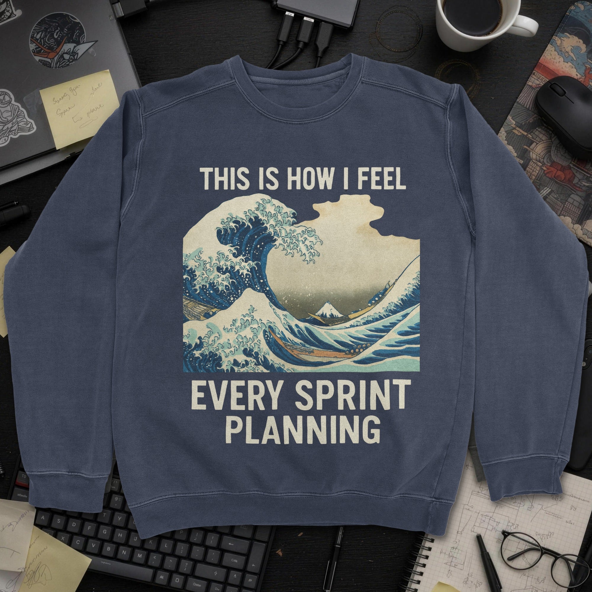 This Is How I Feel Every Sprint Planning Sweatshirt - Navy mockup