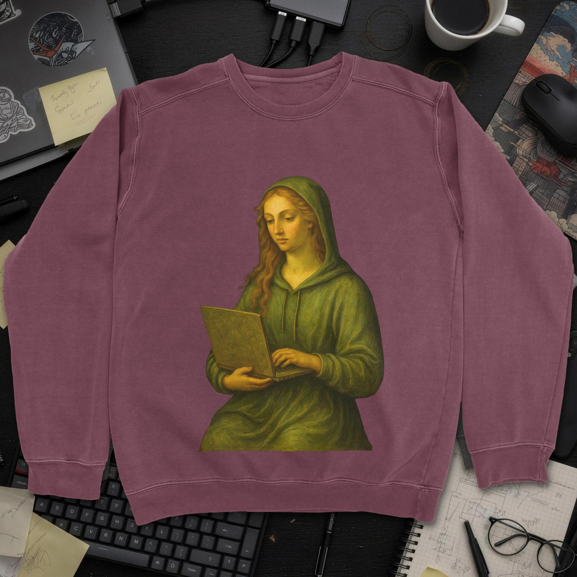 Renaissance Dev Sweatshirt - Maroon mockup