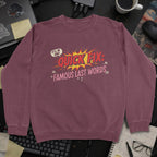 Quick Fix Famous Last Words Sweatshirt - Maroon mockup