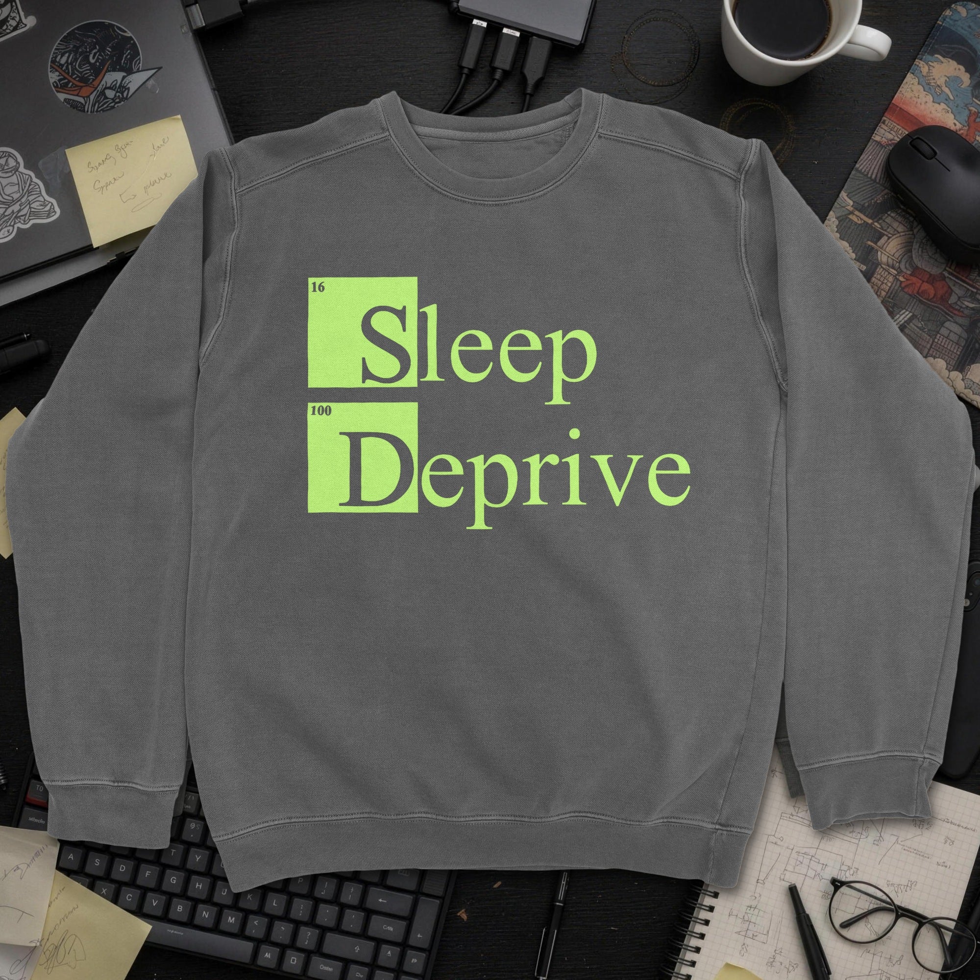 Sleep Deprive Sweatshirt - Dark Heather mockup