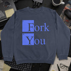 Fork You Sweatshirt - Navy mockup