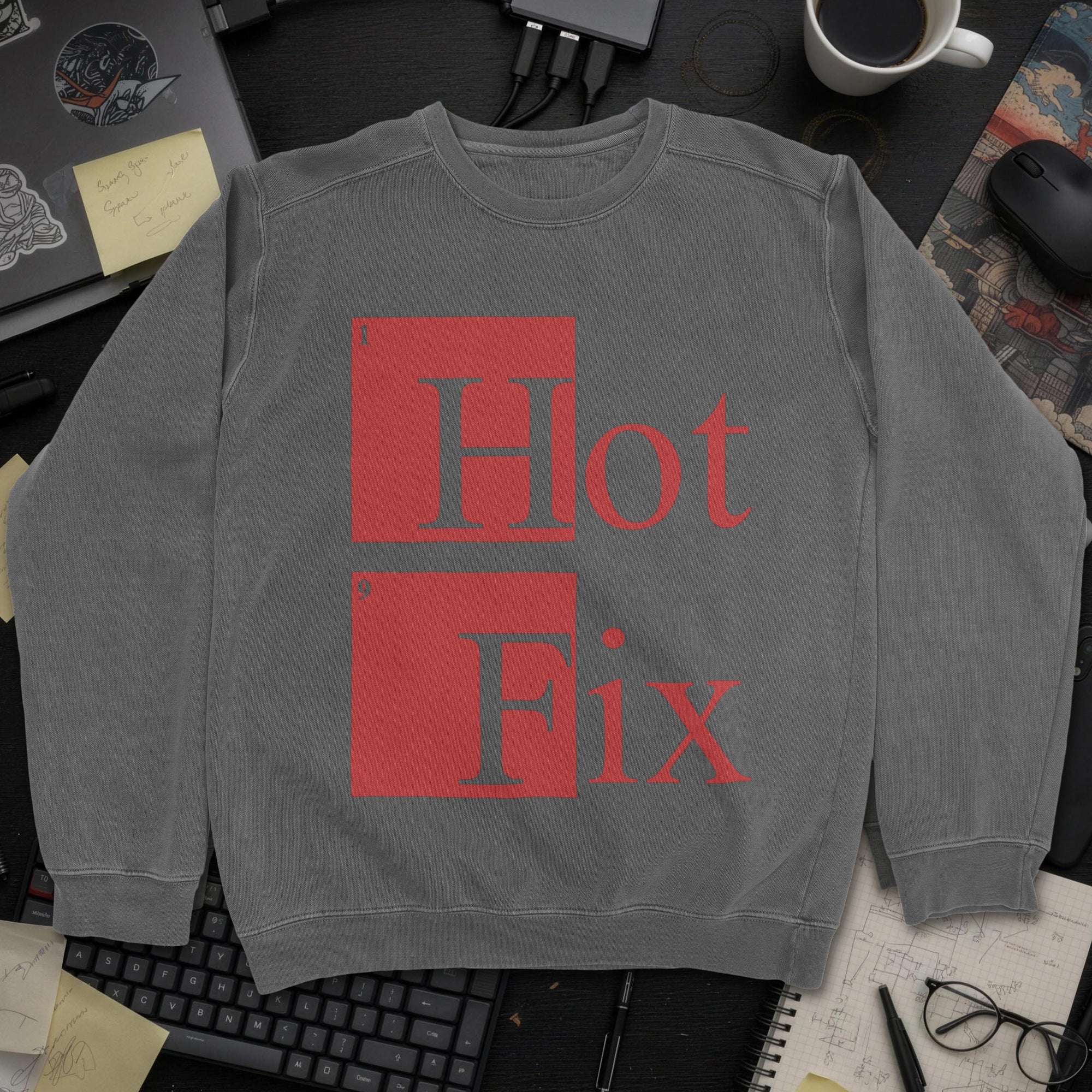 Hot Fix Sweatshirt - Dark Heather mockup