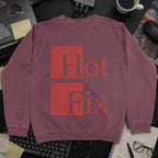 Hot Fix Sweatshirt - Maroon mockup
