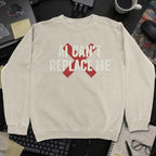 Ai Cant Replace Me Sweatshirt - Sand mockup