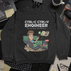 Ctrl C Ctrl V Engineer Sweatshirt - Black mockup