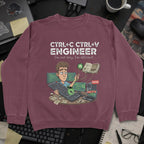 Ctrl C Ctrl V Engineer Sweatshirt - Maroon mockup