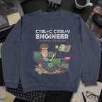 Ctrl C Ctrl V Engineer Sweatshirt - Navy mockup
