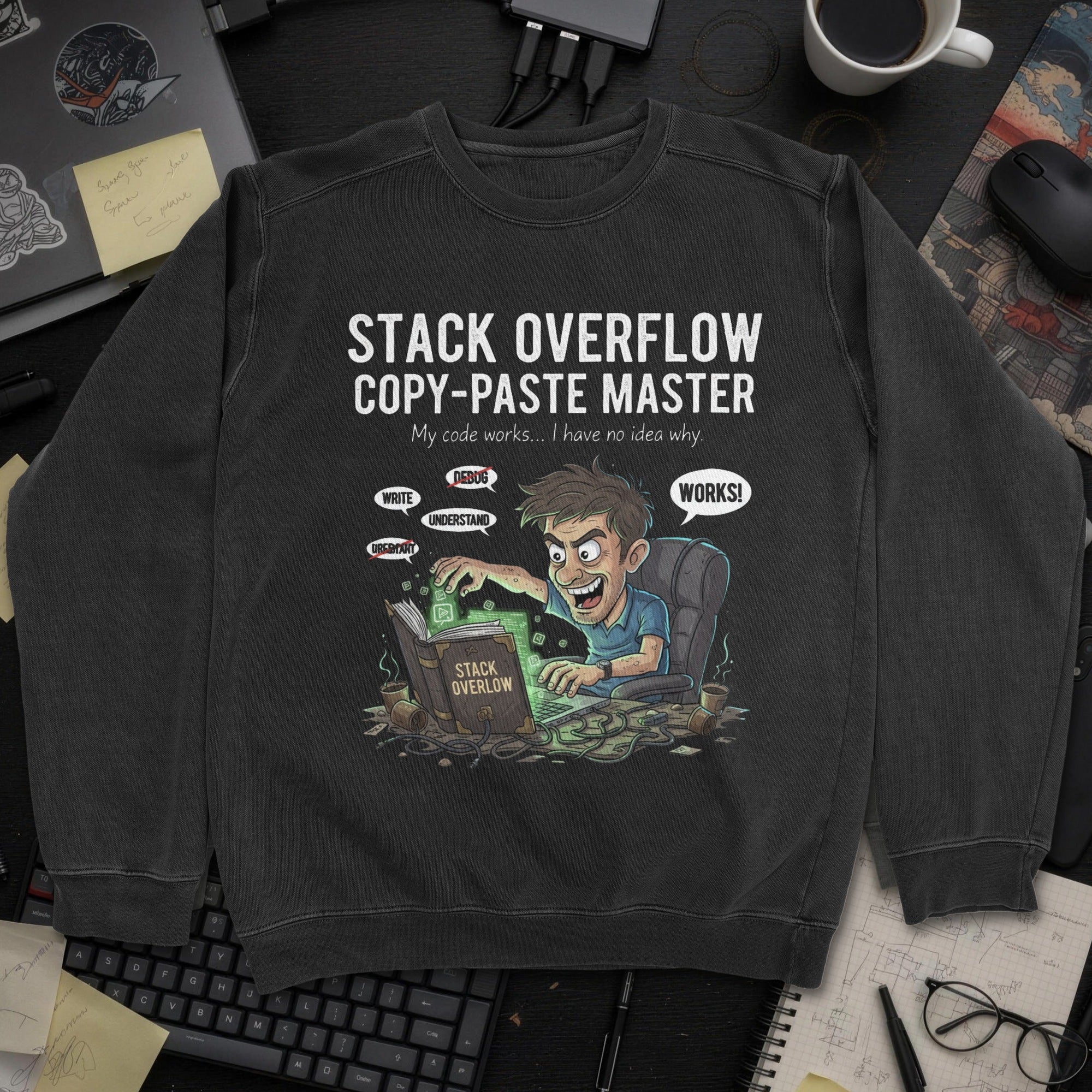 Stack Overflow Copypaste Master Sweatshirt - Black mockup