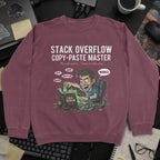 Stack Overflow Copypaste Master Sweatshirt - Maroon mockup