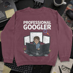Professional Googler Sweatshirt - Maroon mockup