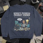World's Technical Product Owner Sweatshirt - Navy mockup