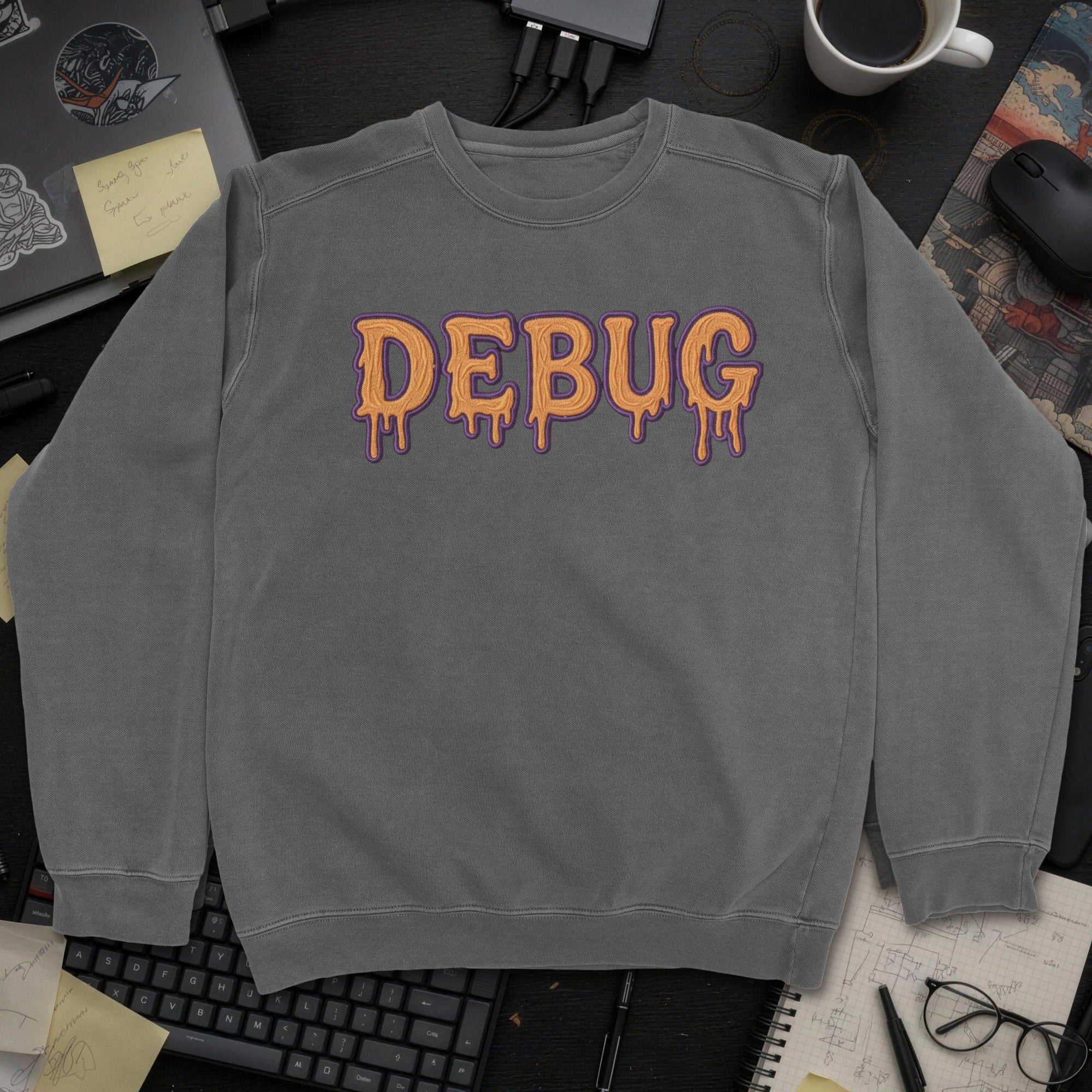 Debug Sweatshirt - Dark Heather mockup