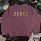 Debug Sweatshirt - Maroon mockup