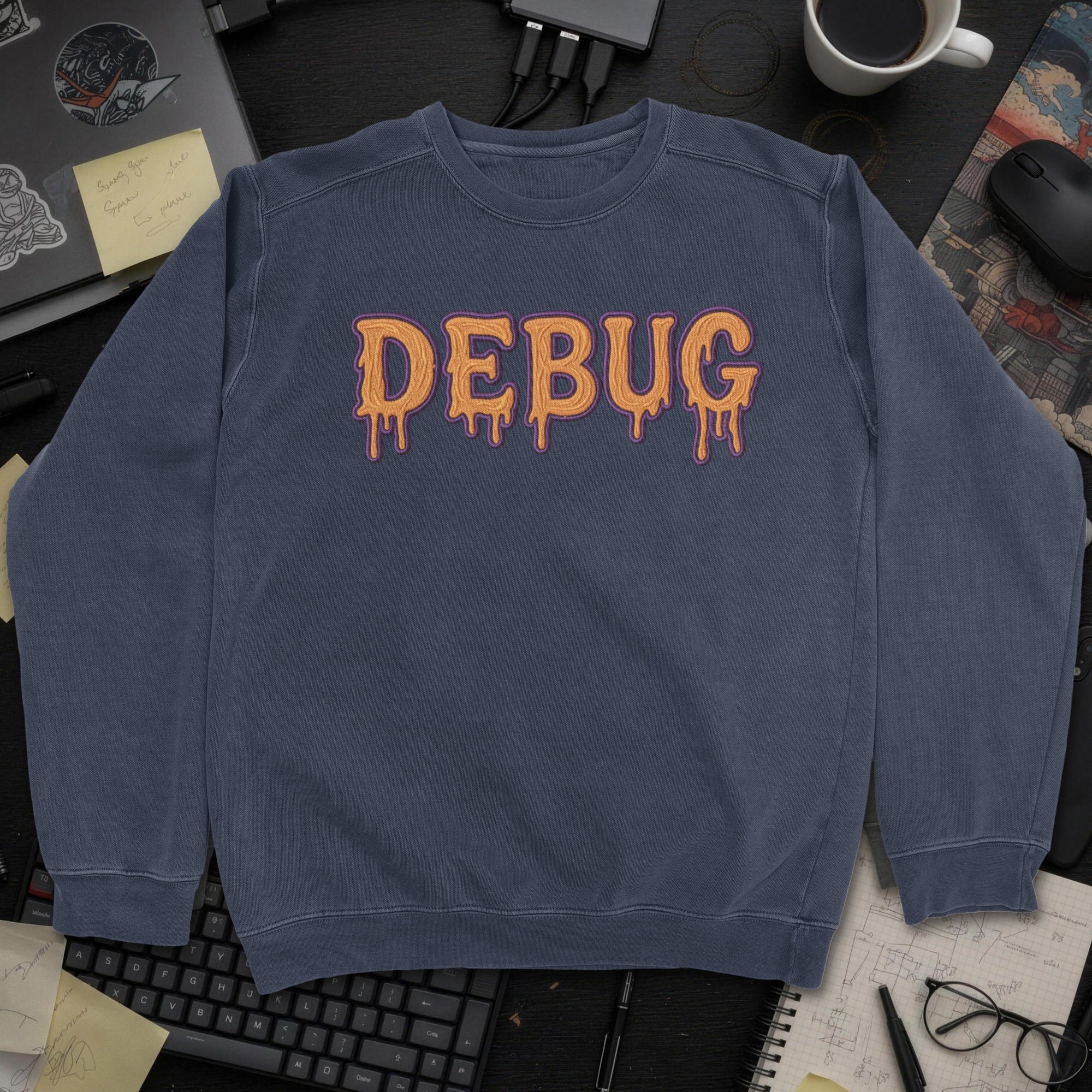 Debug Sweatshirt - Navy mockup