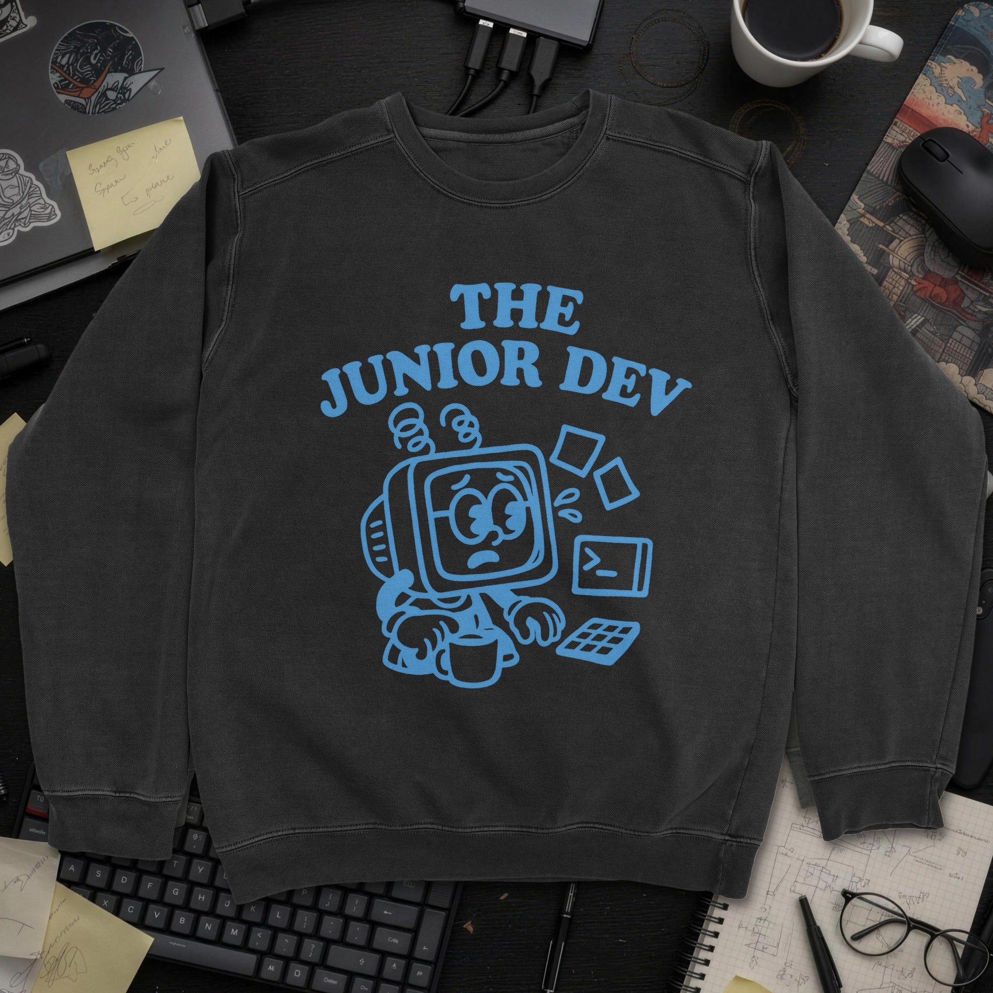 The Junior Dev Sweatshirt - Black mockup