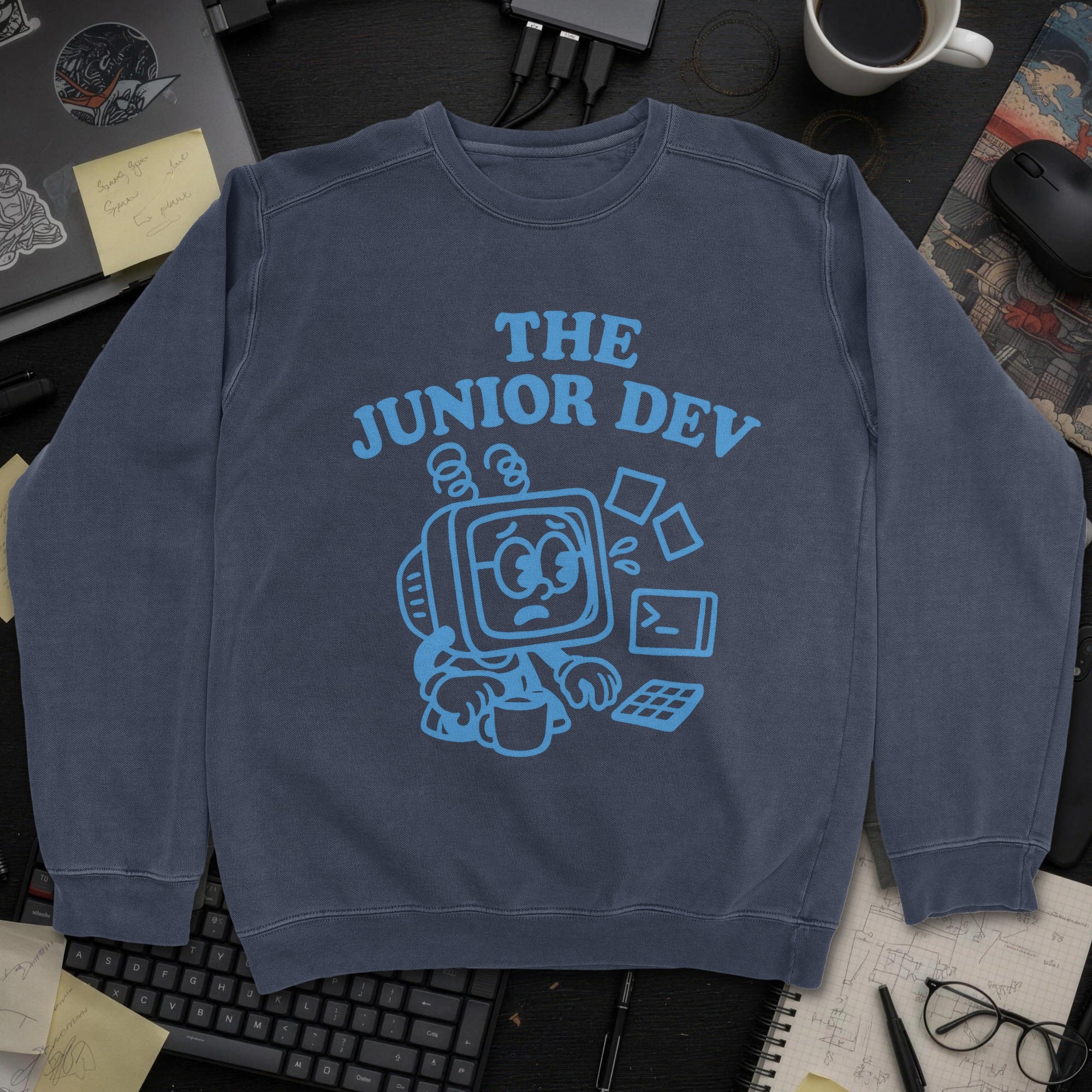 The Junior Dev Sweatshirt - Navy mockup