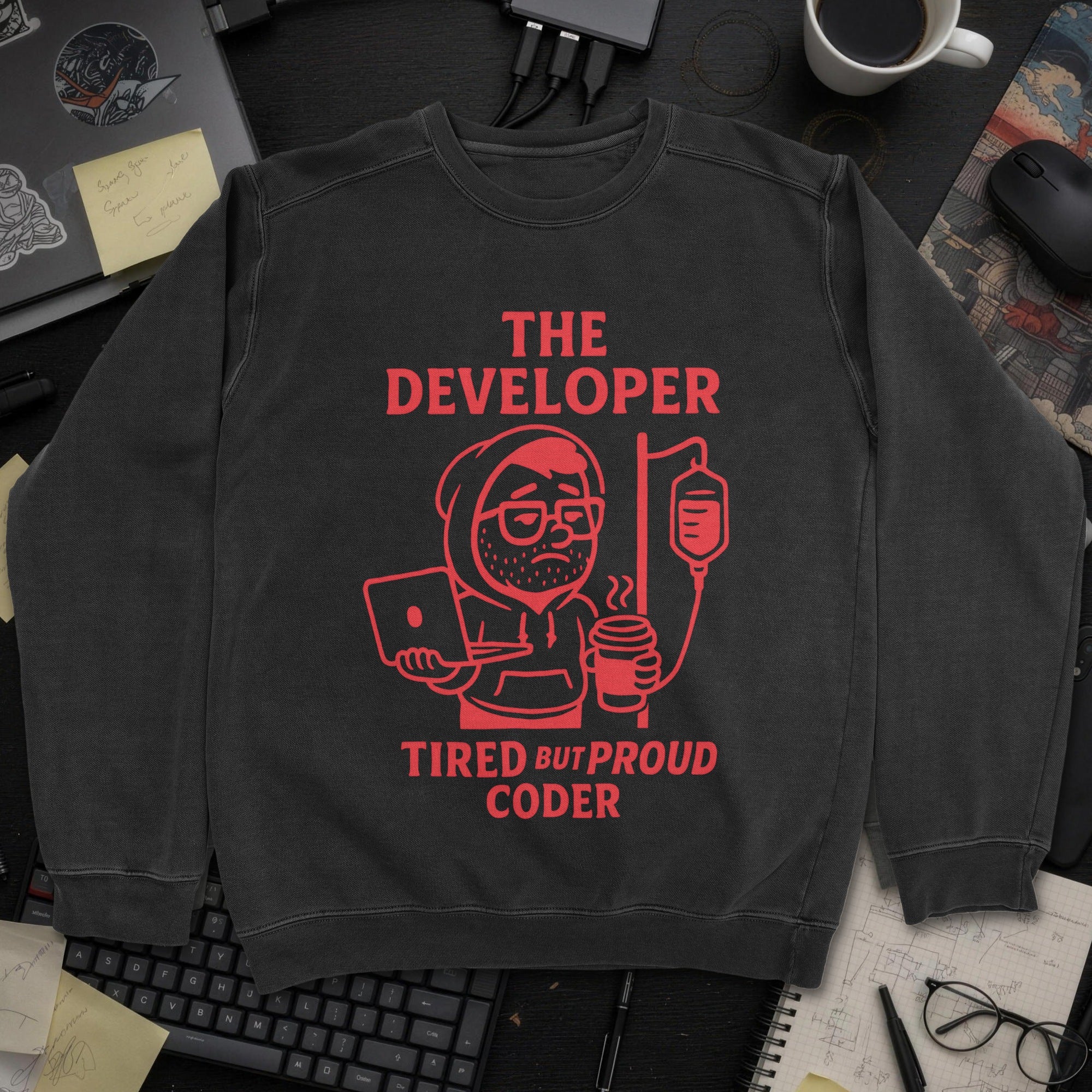 The Developer Sweatshirt - Black mockup