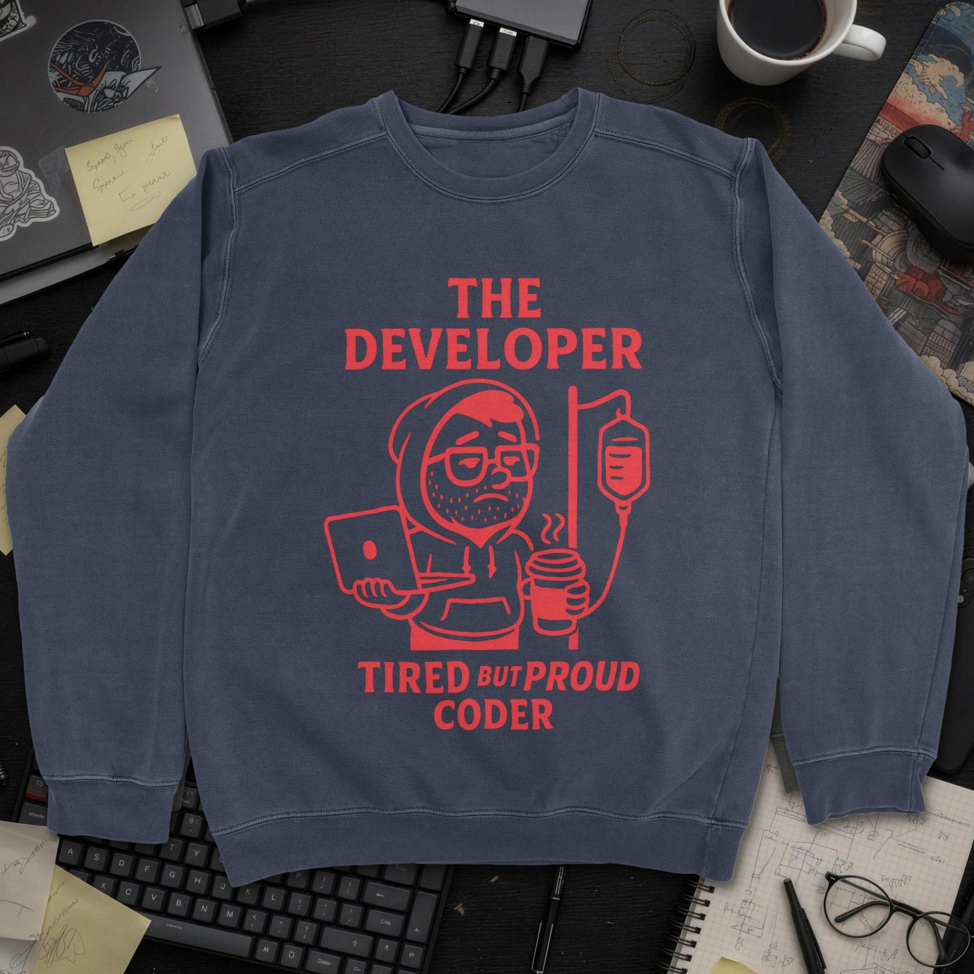 The Developer Sweatshirt - Navy mockup