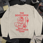 The Developer Sweatshirt - Sand mockup