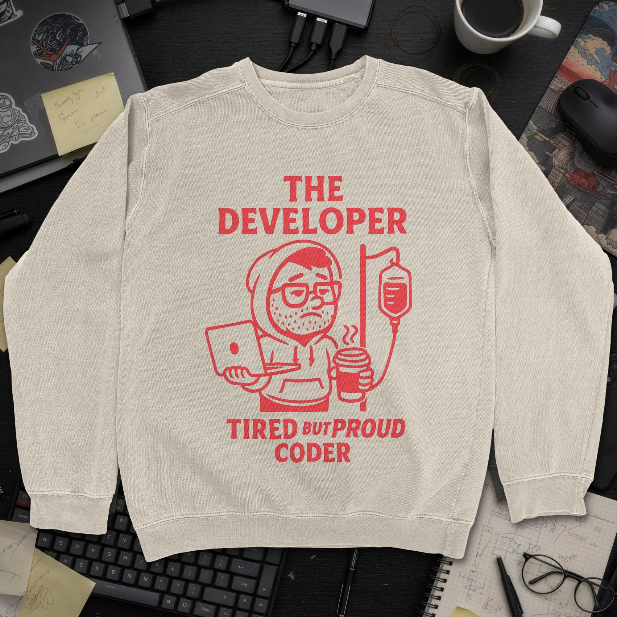 The Developer Sweatshirt - Sand mockup