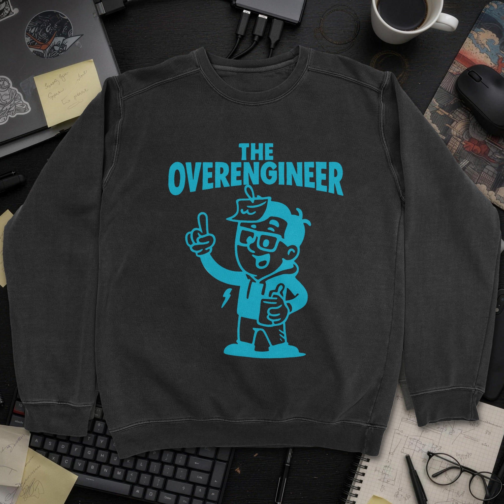 The Overengineer Sweatshirt - Black mockup