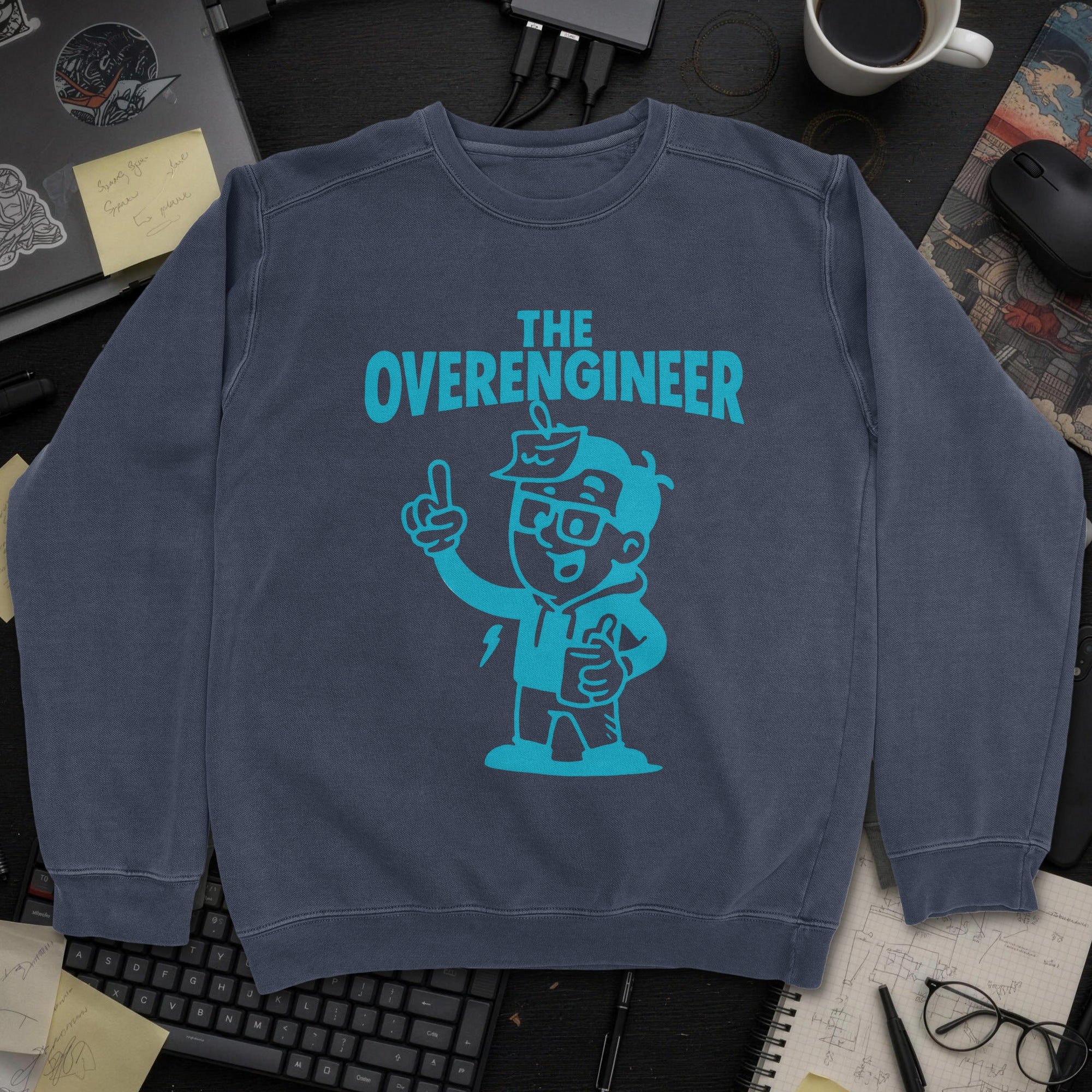 The Overengineer Sweatshirt - Navy mockup