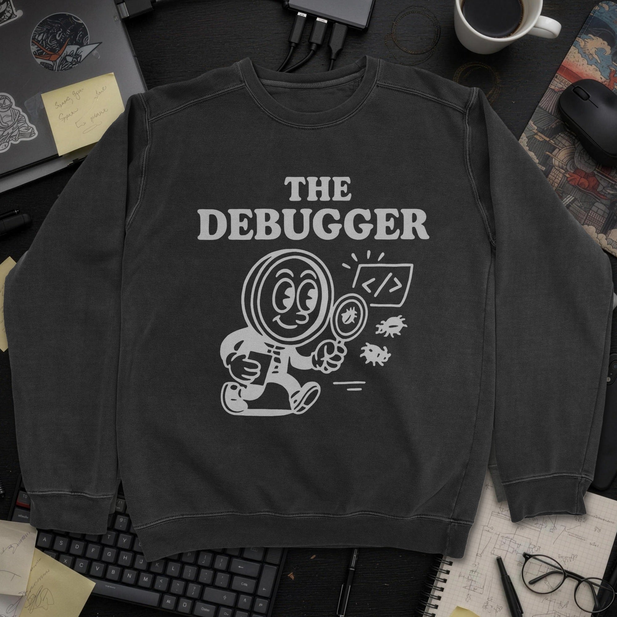 The Debugger Sweatshirt - Black mockup