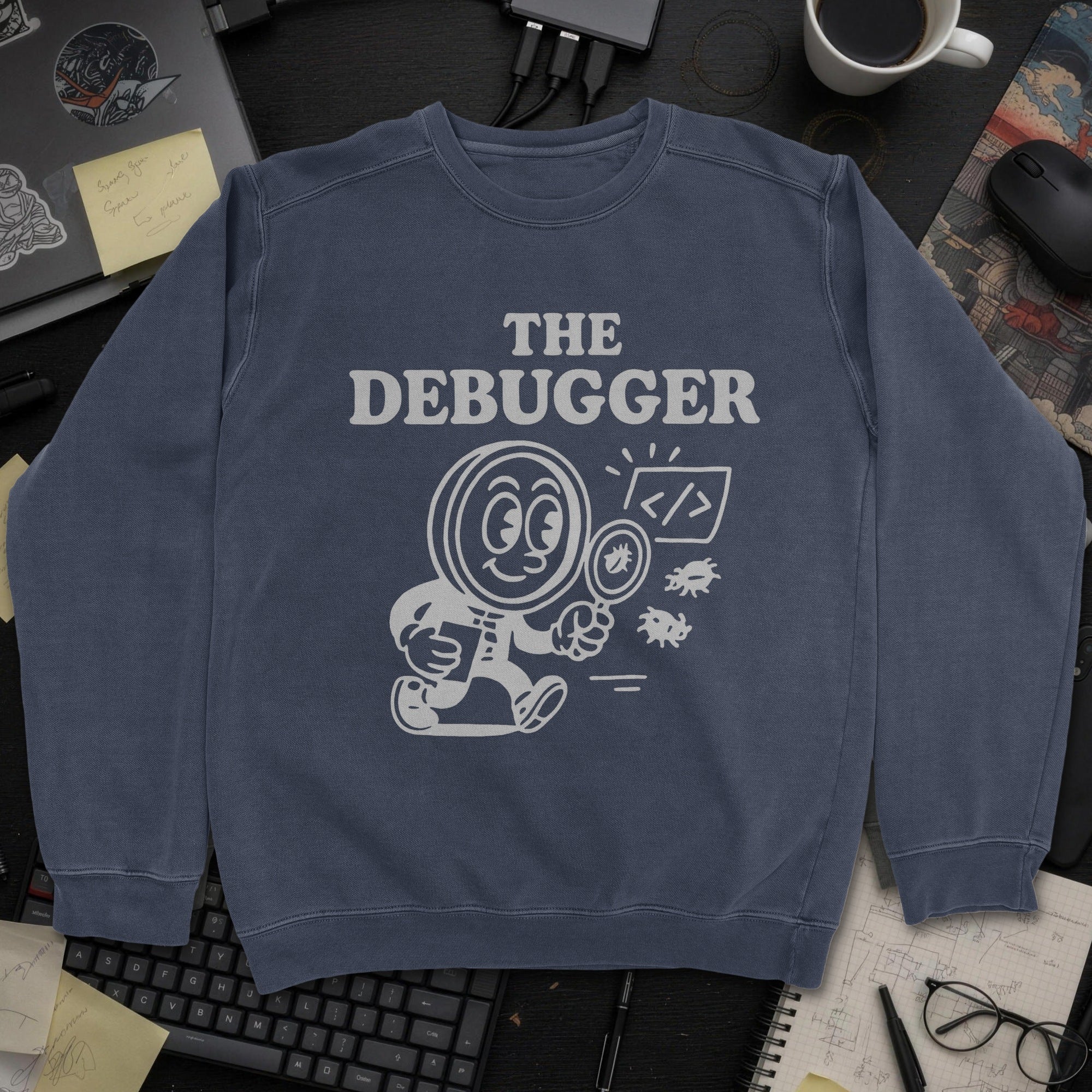 The Debugger Sweatshirt - Navy mockup