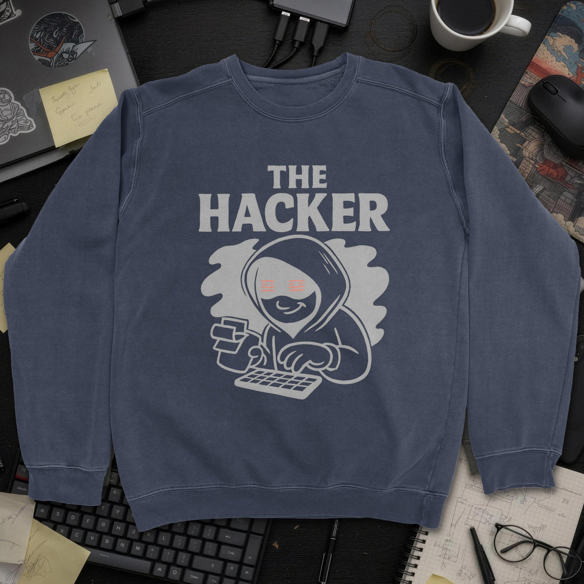 The Hacker Sweatshirt - Navy mockup